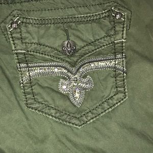 Rock Revival Olive Green Crop Pants size 31
